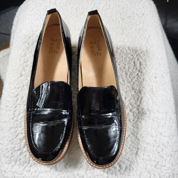 New Naturalizer Darry Lug Sole Loafer Leather black sz 9 M - Picture 1 of 6
